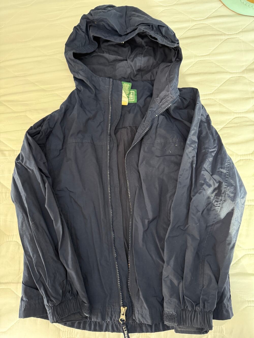 Lands End Blue Hooded Jacket size 8
